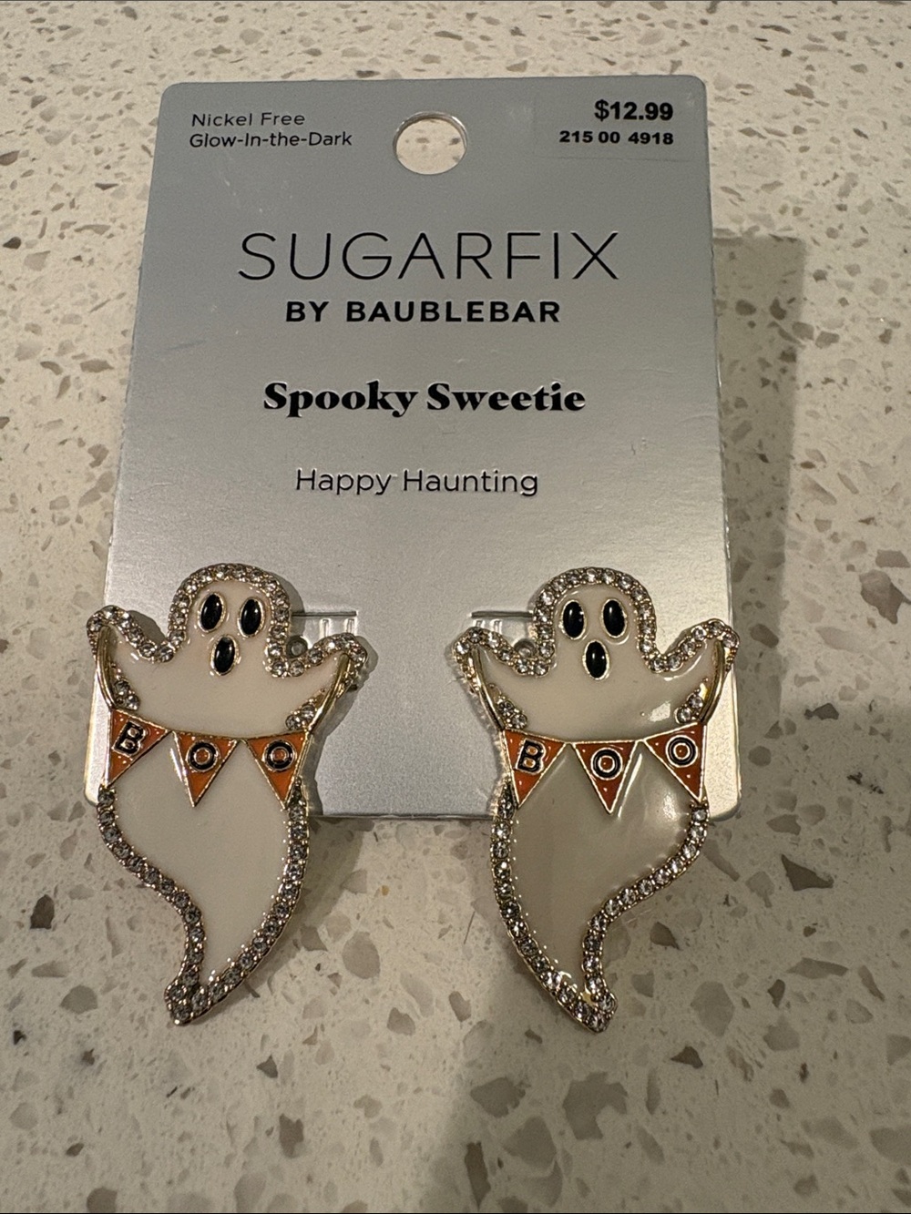 Sugarfix by BaubleBar Spooky Sweetie White Ghost Stud Earrings